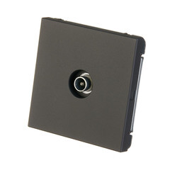 Розетка телевизионная Systeme Electric ArtGallery встраиваемая карбон 1DB (GAL001091) - фото 3