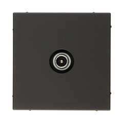 Розетка телевизионная Systeme Electric ArtGallery встраиваемая карбон 1DB (GAL001091) - фото 1