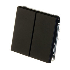 Выключатель Systeme Electric ArtGallery двухклавишный встраиваемый карбон (GAL001051) - фото 3