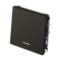 Выключатель Systeme Electric ArtGallery одноклавишный встраиваемый карбон с подсветкой (GAL001013) - фото 4