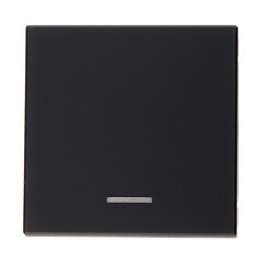 Выключатель Systeme Electric ArtGallery одноклавишный встраиваемый карбон с подсветкой (GAL001013) - фото 1