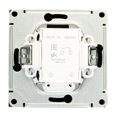 Выключатель Systeme Electric ArtGallery одноклавишный встраиваемый карбон с подсветкой (GAL001013) - фото 2