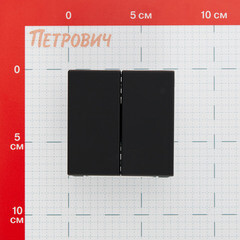 Переключатель Systeme Electric ArtGallery двухклавишный встраиваемый карбон (GAL001065) - фото 2