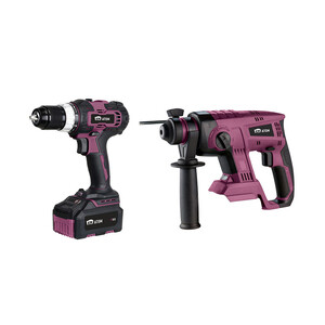 Набор электроинструмента аккумуляторный КМ АТОМ 18 В 4 Ач Li-Ion дрель-шуруповерт CD-181 и перфоратор CRH-181BL с АКБ и ЗУ
