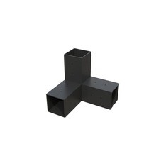 Соединитель для профильной трубы 3-х позиционный 50х50 мм грунт черный