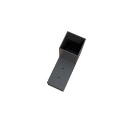 Соединитель для профильной трубы 2-х позиционный 60х60 мм грунт черный - фото 2
