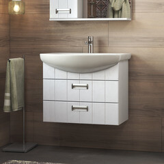 Тумба под раковину Vigo Diana 60 см подвесная белая (tp.DIA.BAL.60.2Y) - фото 8