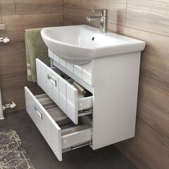 Тумба под раковину Vigo Diana 60 см подвесная белая (tp.DIA.BAL.60.2Y) - фото 6