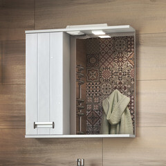 Зеркальный шкаф Vigo Diana 70х70х15 см с подсветкой белый - фото 8