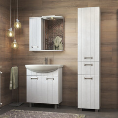 Пенал Vigo Diana 40 см напольный белый - фото 4