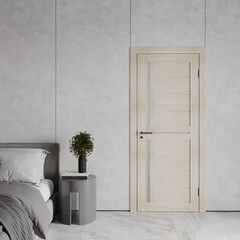 Дверь межкомнатная Квадро 11 600х2000 мм финишпленка ясень арктический со стеклом - фото 2