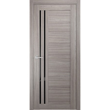 Дверь межкомнатная Квадро 20 800х2000 мм финишпленка дуб дымчатый со стеклом