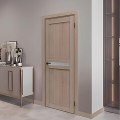 Дверь межкомнатная Порта-25.3 800х2000 мм ПВХ light sonoma со стеклом - фото 2