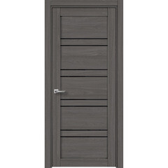 Изображение товара Дверь межкомнатная Соло 1 600х2000 мм ПВХ дуб элегансия серый со стеклом с замком