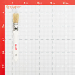 Кисть плоская смешанная щетина пластиковая ручка Beorol Universal 20х15 мм для эмалей и лаков на любой основе - фото 5