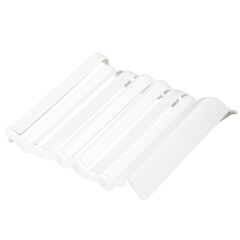 Накладка для округлого плинтуса Идеал Дюра 80 мм белая (8 шт.) - фото 1