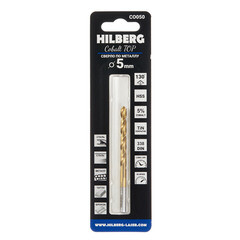Сверло по металлу спиральное Hilberg 5х86 мм кобальтовое (CO050) - фото 4