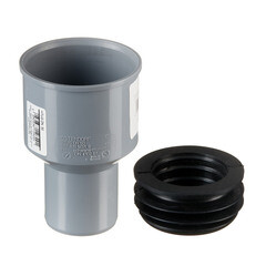 Переходник Ostendorf HTUG d50х73 мм пластиковый на чугун с сальником для внутренней канализации (112820) - фото 1