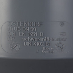 Переходник Ostendorf HTUG d50х73 мм пластиковый на чугун с сальником для внутренней канализации (112820) - фото 3