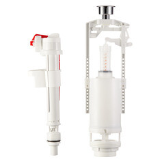 Арматура для унитаза Alcadrain нижний подвод 1/2 кнопка пластик хром (SA2000S) - фото 2