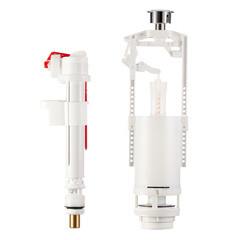 Арматура для унитаза Alcadrain нижний подвод 1/2 кнопка пластик хром (SA2000SK) - фото 2