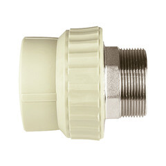 Муфта полипропиленовая Valfex 63 мм х 2 НР(ш) под ключ серая (10135063Г) - фото 3