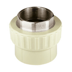 Муфта полипропиленовая Valfex 63 мм х 2 ВР(г) под ключ серая (10134063Г) - фото 1