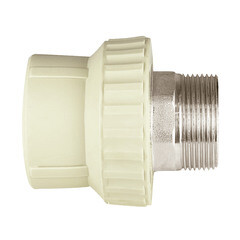 Муфта полипропиленовая Valfex 50 мм х 1 1/2 НР(ш) под ключ серая (10135050Г) - фото 3