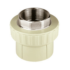 Муфта полипропиленовая Valfex 50 мм х 1 1/2 ВР(г) под ключ серая (10134050Г) - фото 1