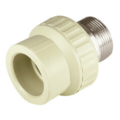 Муфта полипропиленовая Valfex 40 мм х 1 1/4 НР(ш) под ключ серая (10135040Г) - фото 3