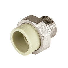 Муфта полипропиленовая Valfex разъемная (американка) 32 мм х 1 НР(ш) серая (10156025Г) - фото 2