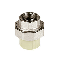 Муфта полипропиленовая Valfex разъемная (американка) 20 мм х 1/2 ВР(г) серая (10155015Г) - фото 1