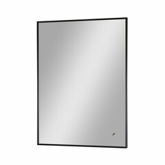 Зеркало с подсветкой прямоугольное 60х80 см в раме черной бесконтактный сенсор Continent Curso Led (ЗЛП4775) - фото 6