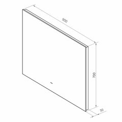 Зеркало с подсветкой прямоугольное 90х70 см бесконтактный сенсор Continent Talamo Led (ЗЛП4774) - фото 3