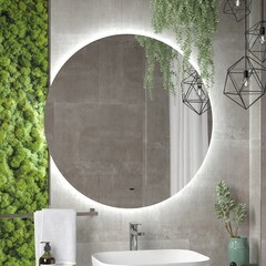 Зеркало с подсветкой круглое 80 см бесконтактный сенсор Continent Lono Led (ЗЛП4771) - фото 4