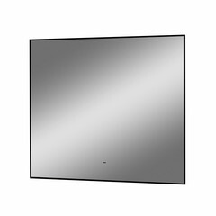 Зеркало с подсветкой прямоугольное 80х70 см в раме черной бесконтактный сенсор Continent Martina Led (ЗЛП4764) - фото 4