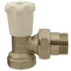 Изображение товара Клапан регулирующий угловой Terma 3/4 НР(ш) х 3/4 ВР(г) для радиатора KVs 1,61 (26229)