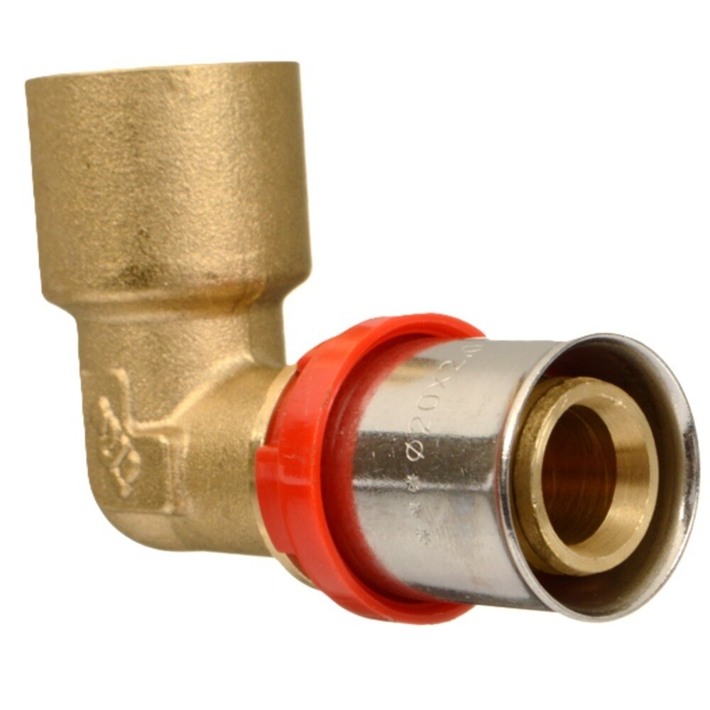 Изображение товара Угол для металлопластиковых труб 20 мм Terma 47262 пресс внутриполностной резьбой