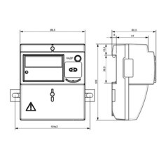 Счетчик электроэнергии Энергомера 145 JA однофазный двухтарифный электронный 5(60) А на DIN-рейку/монтажную плату - фото 2
