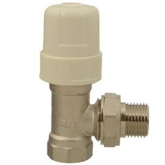 Клапан термостатический угловой Terma 1/2 НР(ш) х 1/2 ВР(г) для радиатора (29036) - фото 1