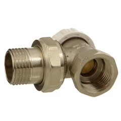 Клапан запорный угловой Terma 1/2 НР(ш) х 1/2 ВР(г) для радиатора (26241) - фото 3