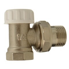 Клапан запорный угловой Terma 1/2 НР(ш) х 1/2 ВР(г) для радиатора (26241) - фото 6