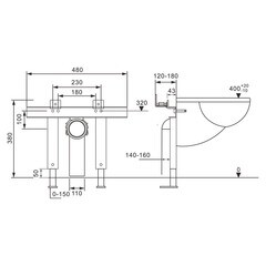 Инсталляция Abber Rechteck для биде и унитаза с импульсным смывом (AC0102P) - фото 2