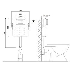 Инсталляция Abber для приставного унитаза без кнопки (AC0104) - фото 2