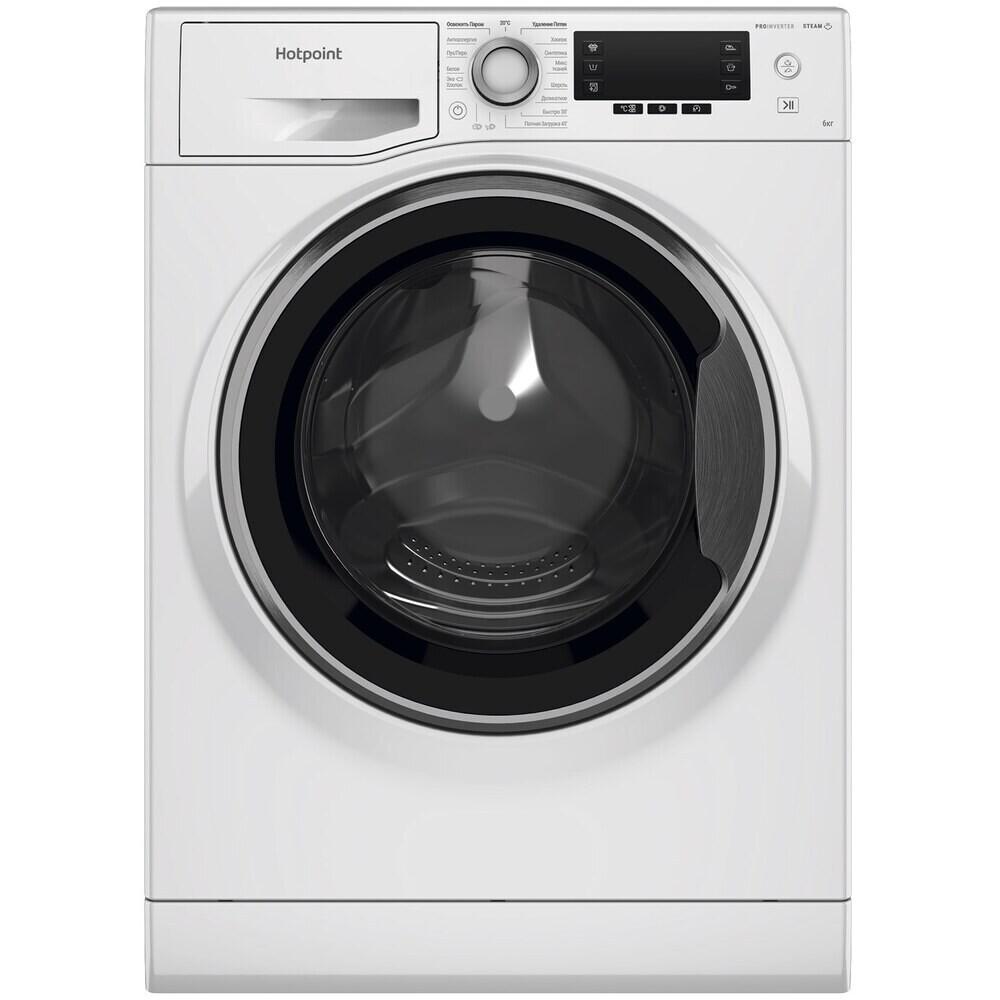

Стиральная машина Hotpoint NSD 6239 S VE RU белая, Серый;черный;белый