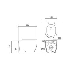 Унитаз напольный приставной Aquatek Европа с горизонтальным выпуском сиденье с микролифтом (AQ1902-00) - фото 3