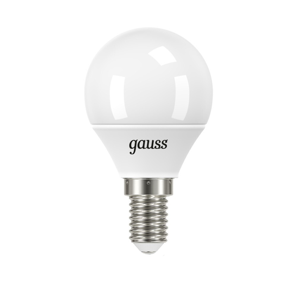 

Лампа светодиодная Gauss E14 6500К 6,5 Вт 550 Лм 175-240 В шар тонированная