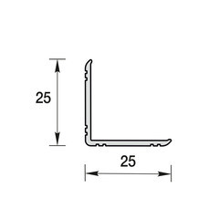 Уголок вспененный ПВХ 25х25х2700 мм рифленый белый - фото 2