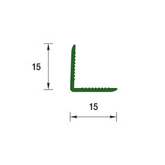 Уголок ПВХ 15х15х2700 мм глянцевый белый - фото 2