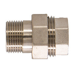 Американка прямая 1/2 ВР(г) х 1/2 НР(ш) латунная - фото 5